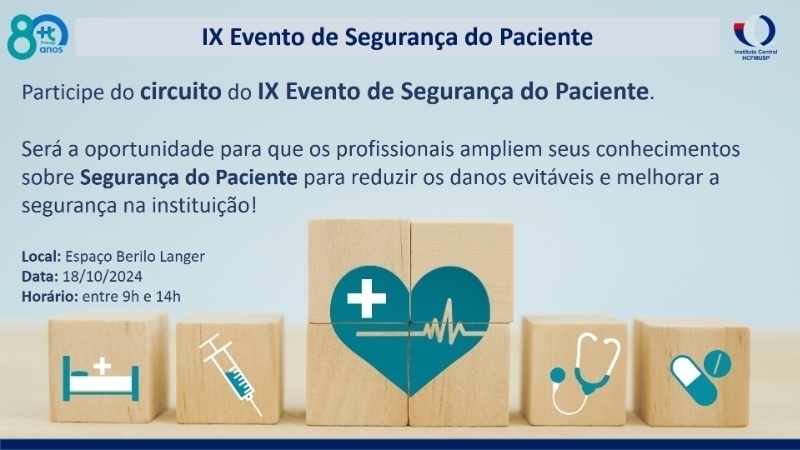 Participe do IX Evento de Segurança do Paciente
